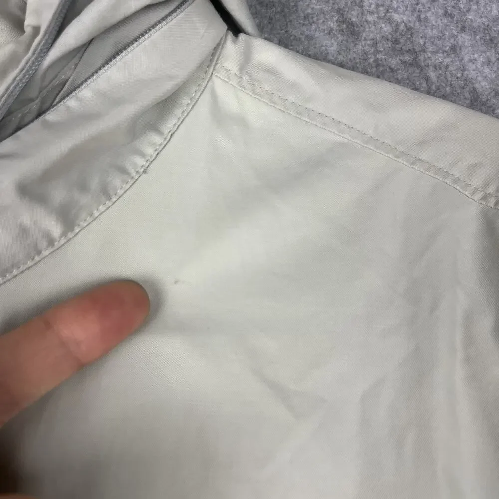 Banana Republic Shirt Mens L‎ Stowaway Hood Nylon Zip Off Sleeve Outdoor Fishing